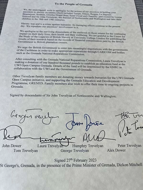 The letter of apology