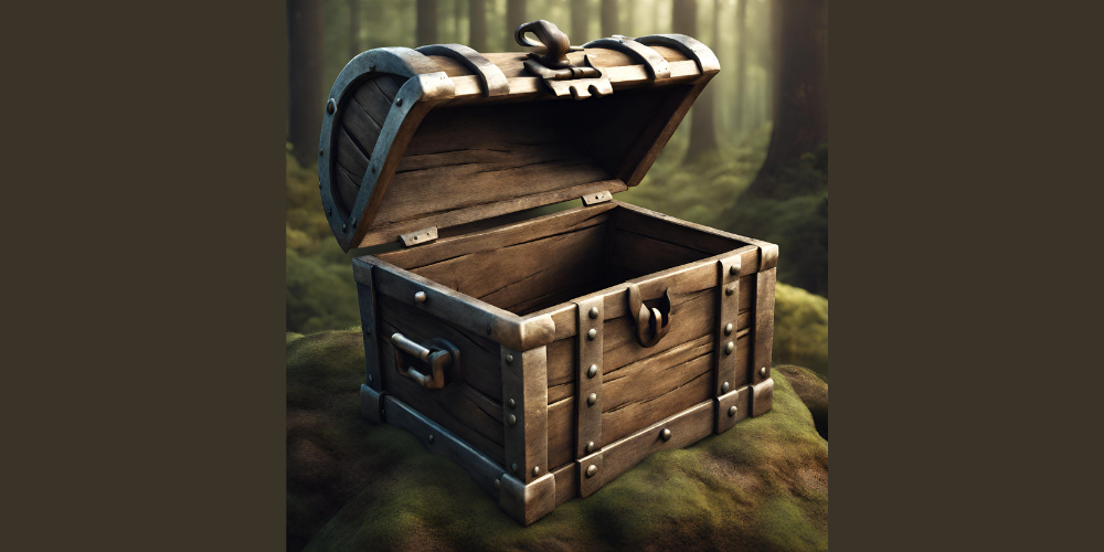 An empty treasure chest